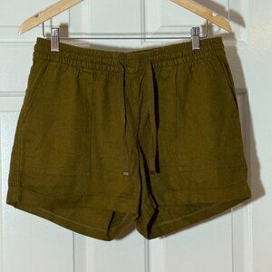 Army Green Linen Short